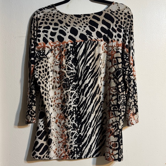 Dana Buchman Multicolor Patterned Top - Picture 5 of 5